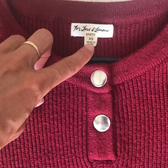 For Love and Lemon Sweater NWOT - Picture 3 of 5